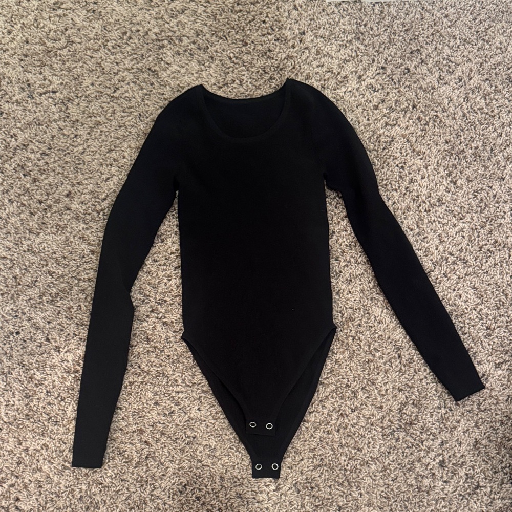 Lululemon Black Long Sleeve Bodysuit